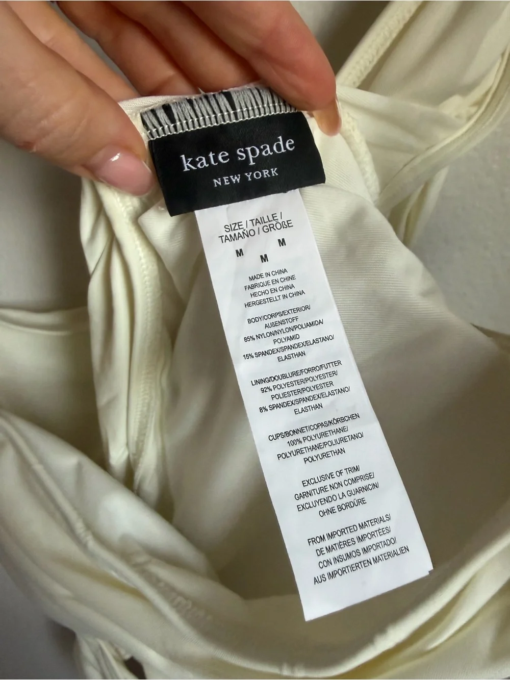 NWT Kate Spade New York One Shoulder Rosette One Piece Swimsuit Sz M